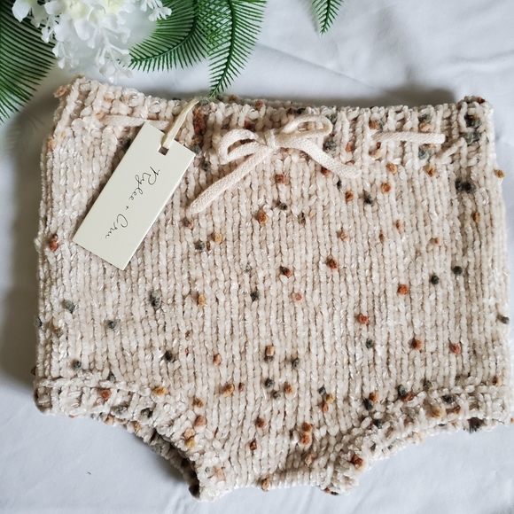 Rylee + Cru Other - Rylee + Cru 2T - 3T Pom Chenille Bloomer Cream NWT